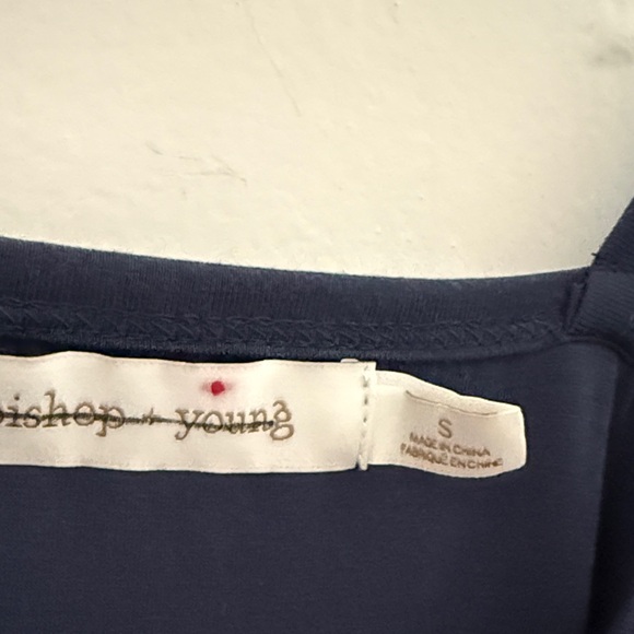 Bishop + Young Carissa Sheath Dress Navy Ruched Bodycon Midi Dress Size Small - Picture 6 of 7